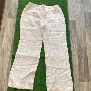 Chico’s The Ultimate Fit Linen Pants Womens Size 0.5 RegularSlimming Flattering